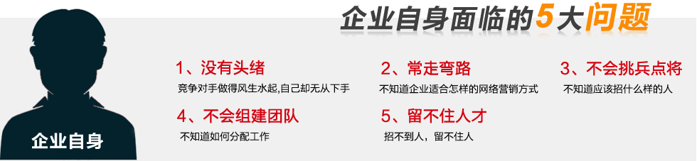 企业自身面临网络营销的5大问题